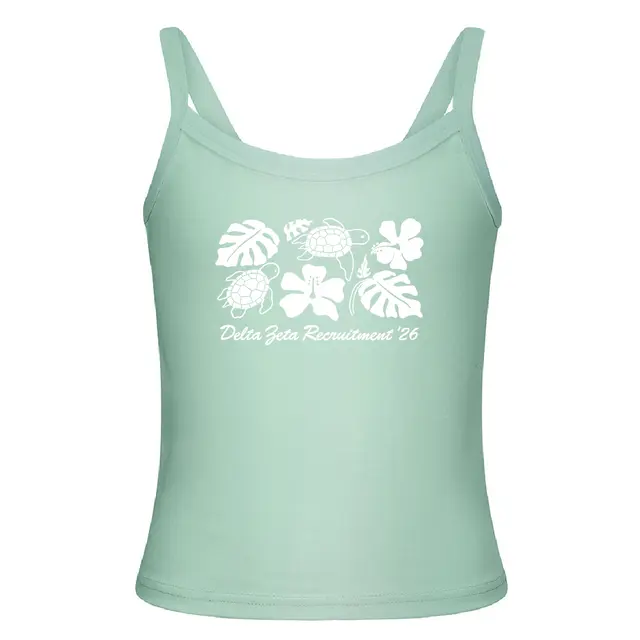 Delta Zeta Tropical Illustration Rush Tank 2