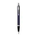 Parker IM Ballpoint Blue Matte - Silver Trim Front