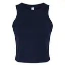 Customizable Bella + Canvas Ladies' Micro Ribbed Racerback Tank 1019 Solid Navy Blend Front
