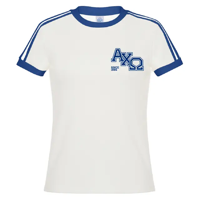 Alpha Chi Omega Bold Blue Text PR Shirt 2