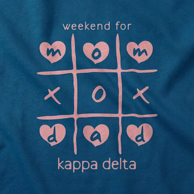 Kappa Delta Heart Pattern Parents Weekend Crewneck