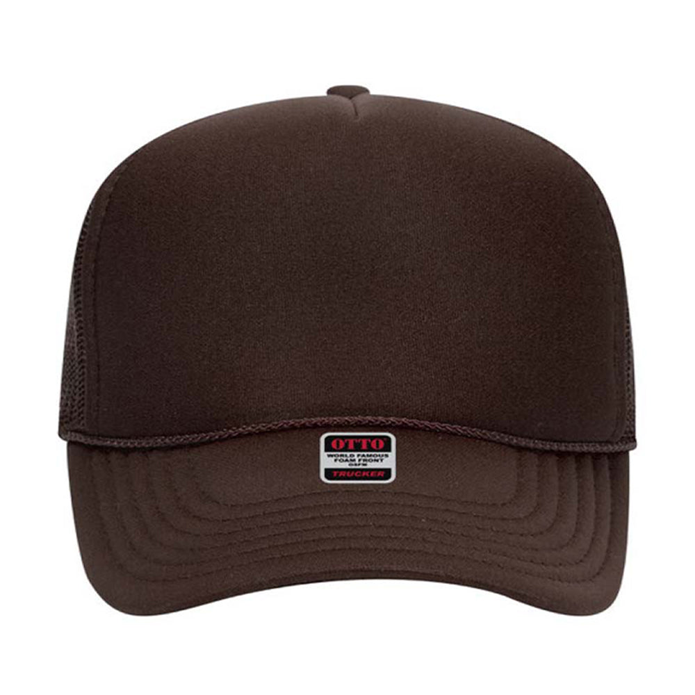 Otto Cap 5 Panel Mid Profile Mesh Back Trucker Hat | Fresh Prints