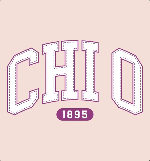 Chi Omega Stitched Lettering PR Sweater