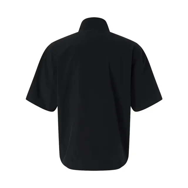 Adidas Men's Short Sleeve Quarter-Zip Pullover Black White Back