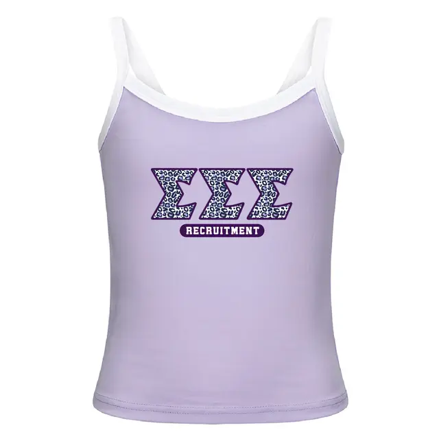 Sigma Sigma Sigma Leopard Print Text Recruitment Tank 2