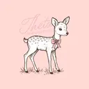 Kappa Alpha Theta Deer Illustration PR Shirt
