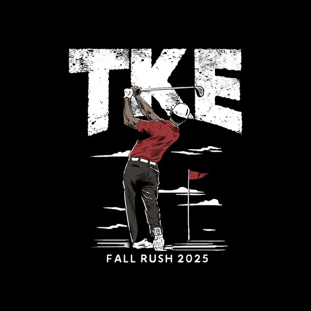 Tau Kappa Epsilon Golfer Graphic Fall Rush Shirt