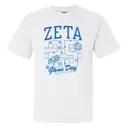 Zeta Tau Alpha Bold Block Football Game Day Shirt 2