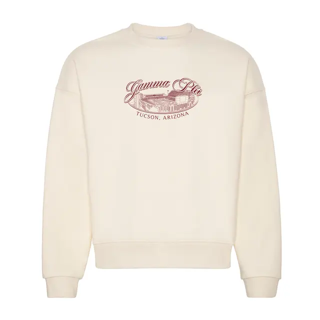 Gamma Phi Beta Hand Drawn Stadium Game Day Sweater 2