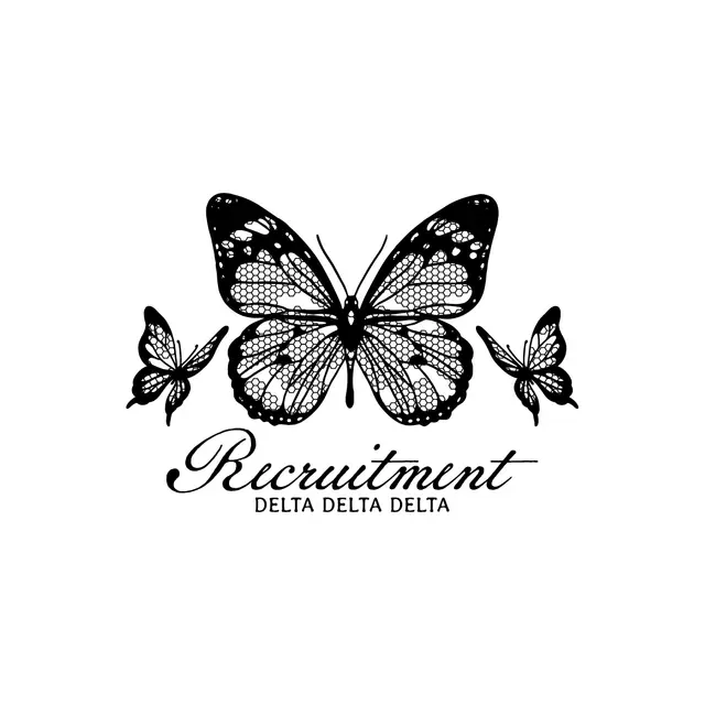 Delta Delta Delta Butterfly Graphic Recruitment Shirt