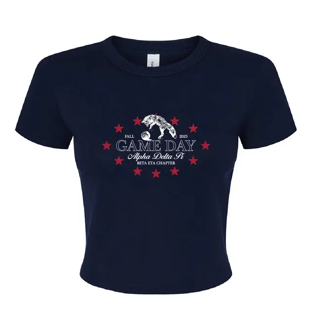 Alpha Delta Pi Wolf and Stars Game Day Shirt 2