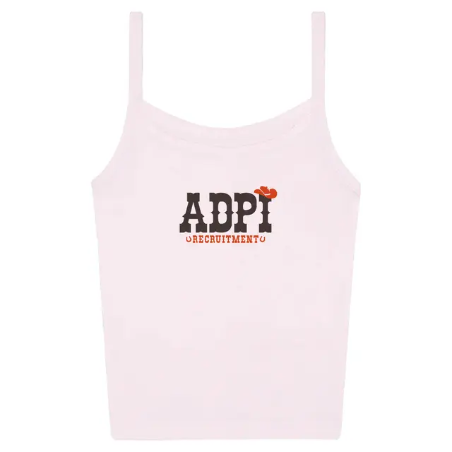 Alpha Delta Pi Cowboy Hat Lettering Recruitment Tank 2
