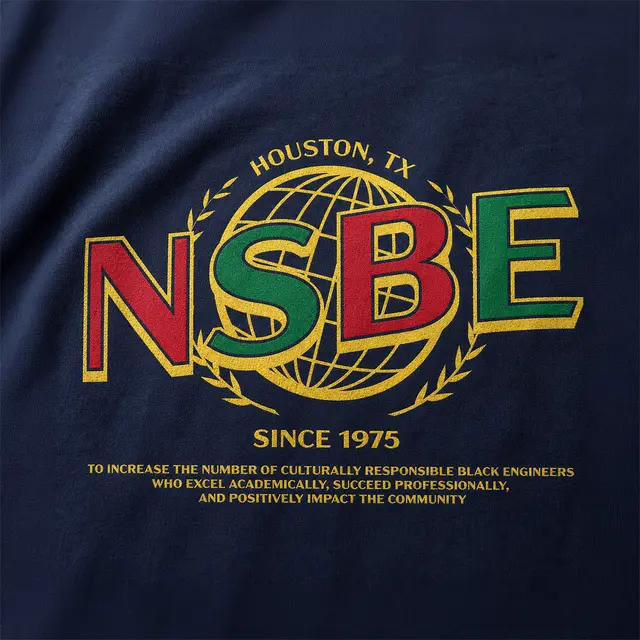 National Society of Black Engineers Bold Color Block Lettering PR Crewneck