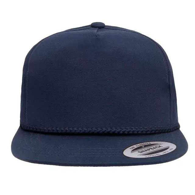 Customizable Yupoong Classic Poplin Golf Snapback yp6002 Navy Front