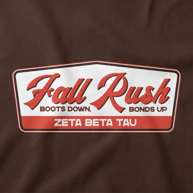 Zeta Beta Tau Retro Lettering Rush Hoodie