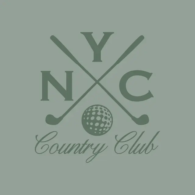 Country Club NYC Golf Crossed Clubs PR Hoodie