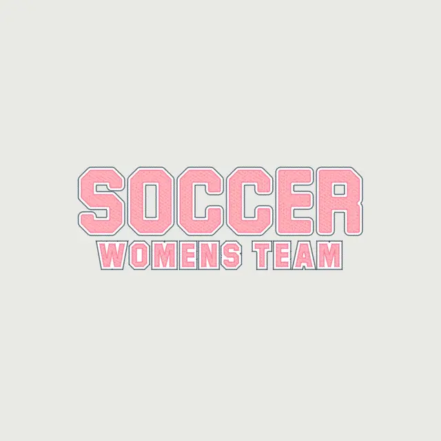 Women's Soccer Team Bold Pink Text PR Crewneck