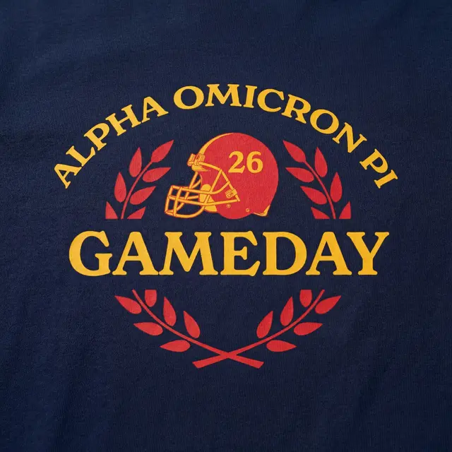 Alpha Omicron Pi Football Helmet Game Day Shirt