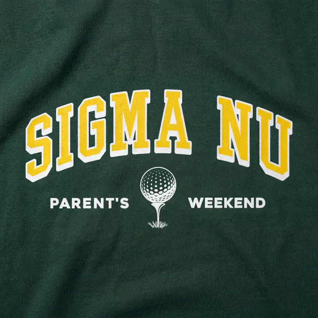 Sigma Nu Golf Graphic Parents Weekend Hoodie