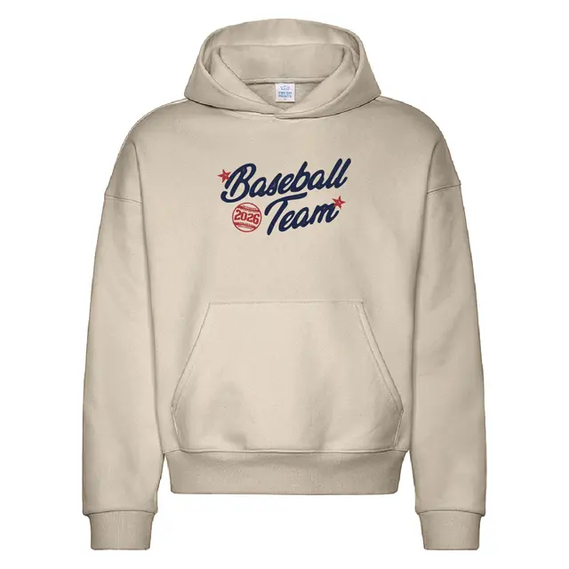 Baseball Team Script Bold Text PR Hoodie 2