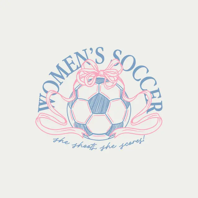 Women's Soccer Bow and Ball Graphic PR Shirt
