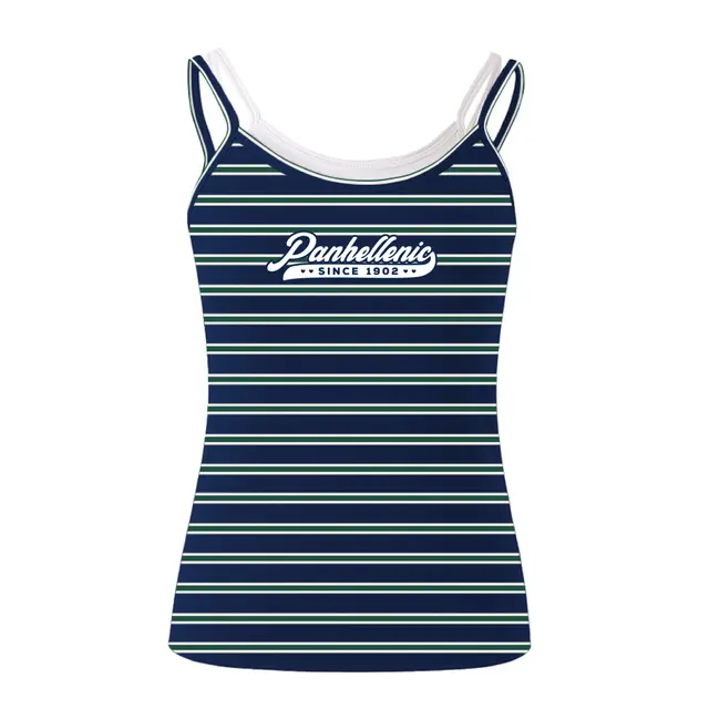 National Panhellenic Conference Striped Typography PR Tank 2