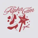 Alpha Gamma Cute Shoes and Wand Bid Day Shirt