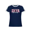 Zeta Tau Alpha Striped Lettering Game Day Shirt 2