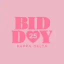Kappa Delta Pink Stitched Heart Bid Day Crewneck