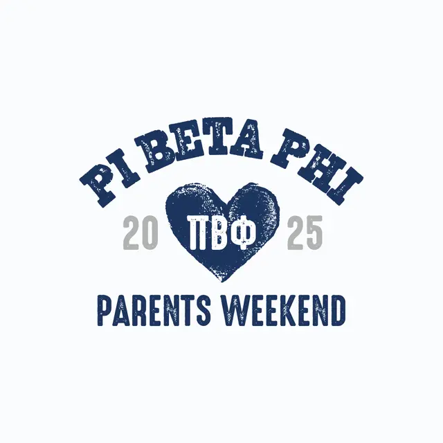 Pi Beta Phi Heart Shape Parents Weekend Shirt