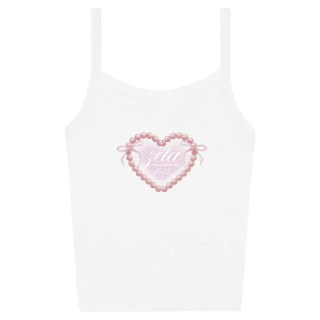 Zeta Tau Alpha Pearl Heart Design Rush & Bid Tank 2