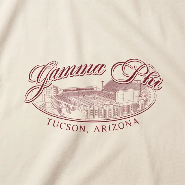 Gamma Phi Beta Hand Drawn Stadium Game Day Sweater