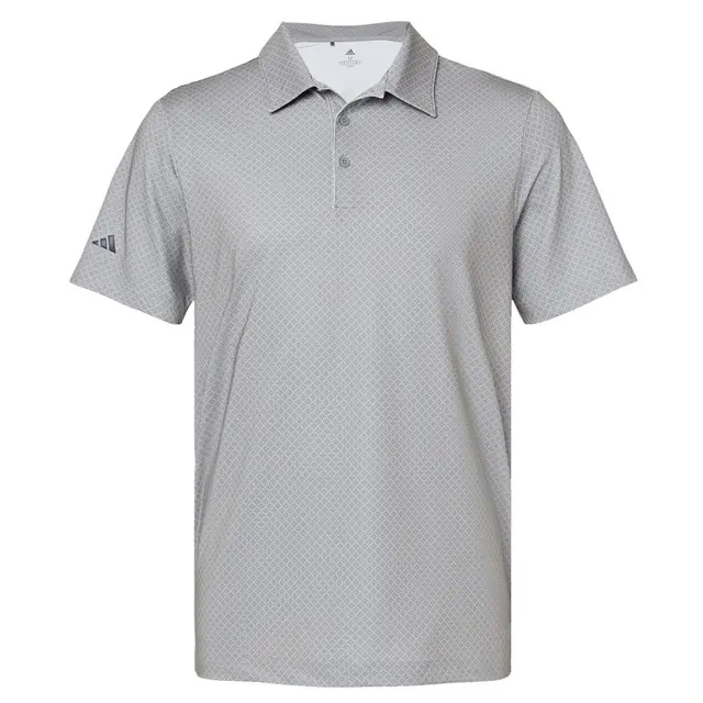 Customizable Adidas Diamond Dot Print Sport Shirt a498 Grey Three Team Royal Navy Front