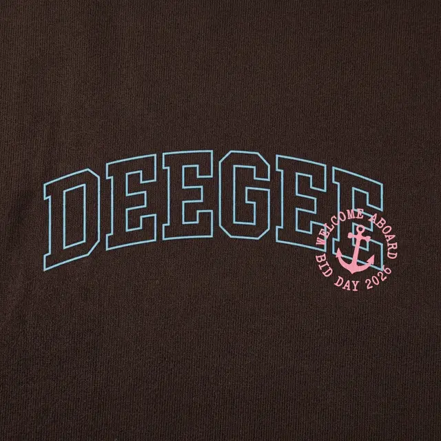 Delta Gamma Block Lettering Welcome Aboard Bid Day Shirt