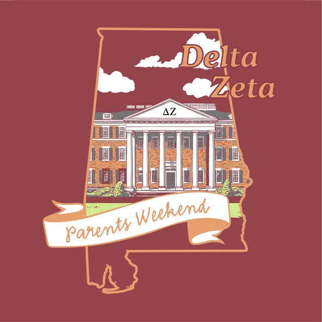 Delta Zeta Home Illustration Parents Weekend Shirt