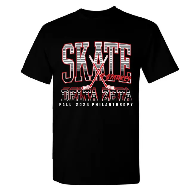 Delta Zeta Bold Hockey Skate Philanthropy Shirt 2
