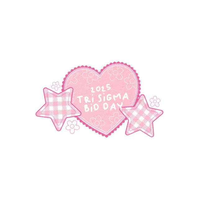 Sigma Sigma Sigma Gingham Stars and Heart Bid Day Tank