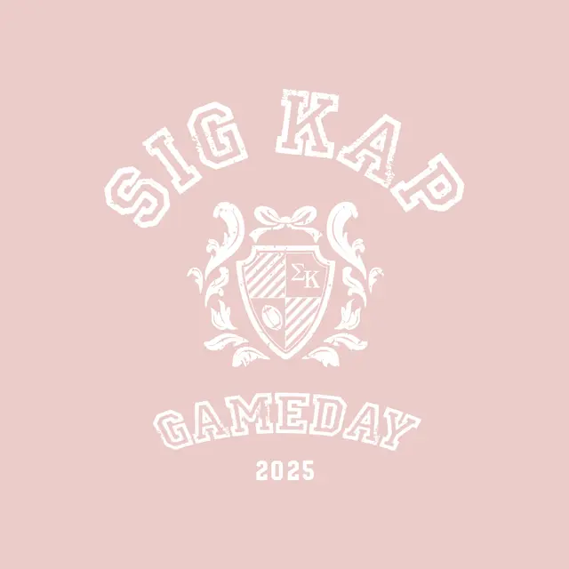 Sigma Kappa Crest and Block Text Game Day Crewneck