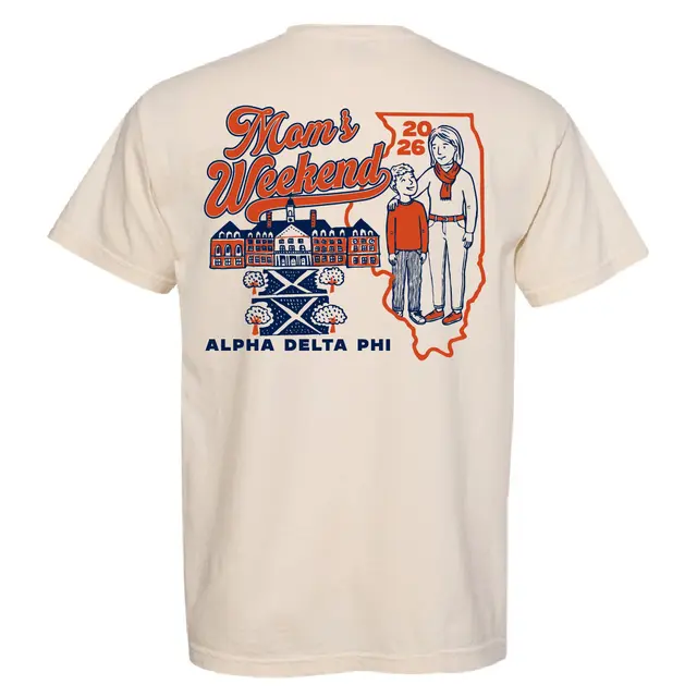Alpha Delta Phi Illustrated Family Scene Parents Weekend Shirt 2
