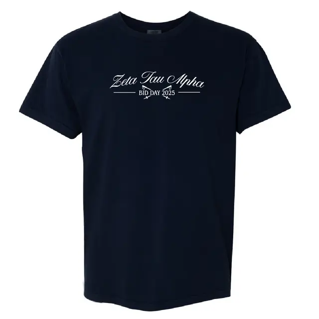 Zeta Tau Alpha Script Logo Bid Day Shirt 2