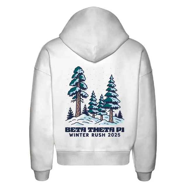 Beta Theta Pi Snowy Pines Winter Rush Hoodie 2