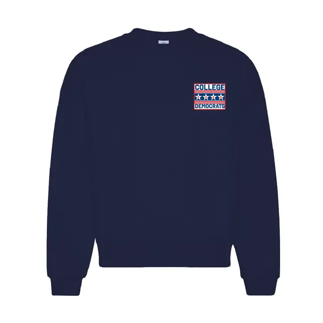 College Democrats Star Pattern Typography PR Crewneck 2
