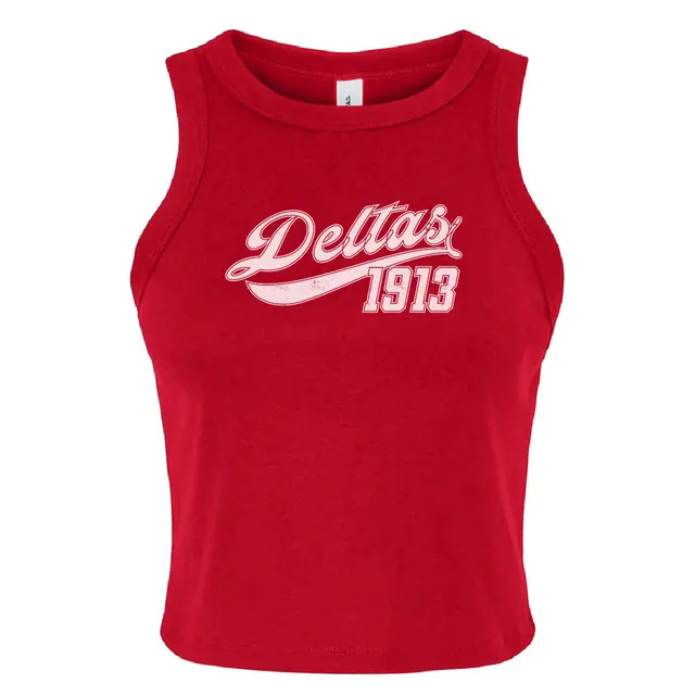 Delta Sigma Theta Bold Script Text PR Tank 2