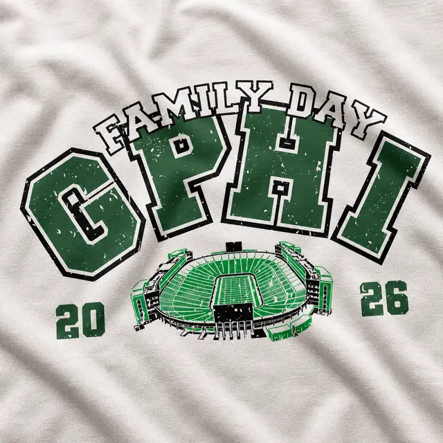 Gamma Phi Bold Lettering Family Day Shirt