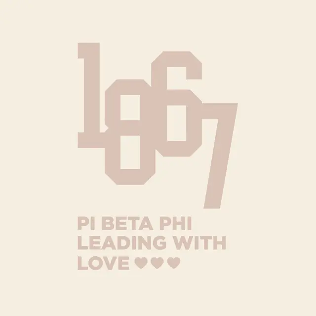 Pi Beta Phi Bold Texts Year and Hearts PR Hoodie