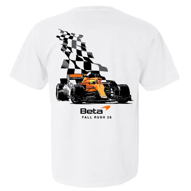 Beta Race Car Graphic Fall Rush Shirt 2