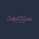 Delta Zeta Heart Outline and Script Date Party Shirt