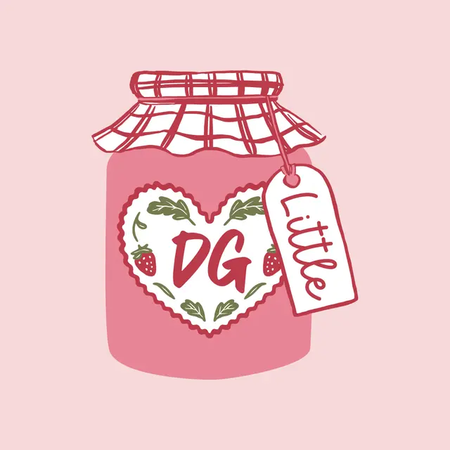 Delta Gamma Strawberry Jar Big Little Reveal Tank