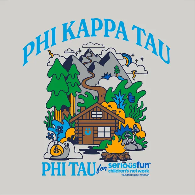 Phi Kappa Tau Cabin Illustration Philanthropy Sweater
