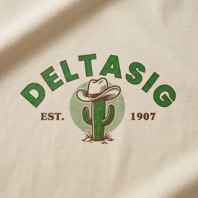 Delta Sigma Phi Cactus Cowboy Graphic PR Hoodie